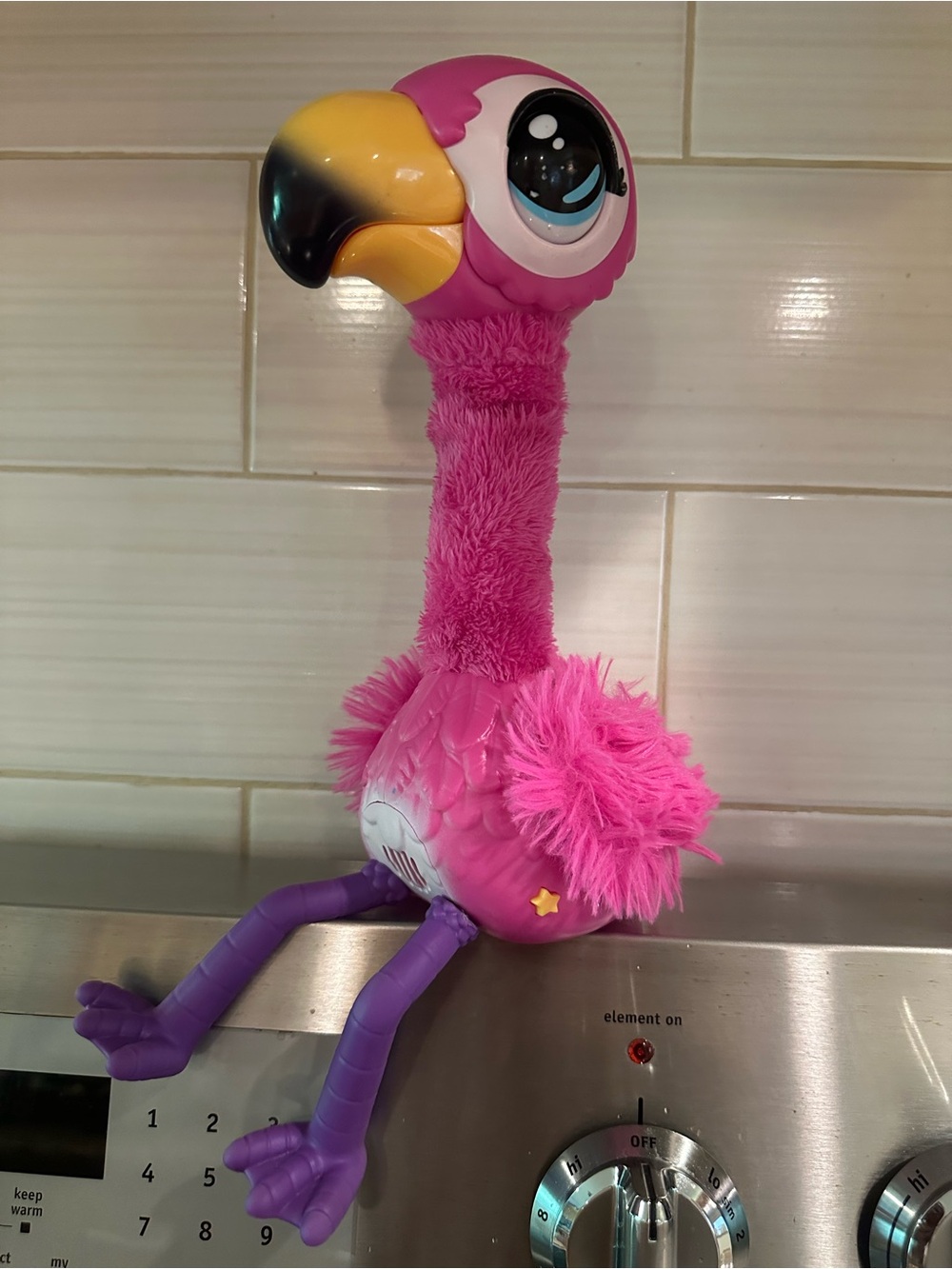 Little Live Pets Pink Gotta Go Flamingo Interactive Toy Plush Electronic TESTED